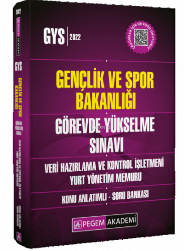 2022 Gençlik ve Spor Bakanlığı Görevde Yükselme Veri Hazırlama Ve Kontrol İşletmeni Yurt Yönetim Memuru Konu Anlatımlı Soru Bankası