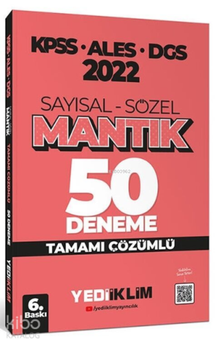 2022 Kpss-Ales-Dgs Say.-Sözel Mantık Çöz.50 Deneme
