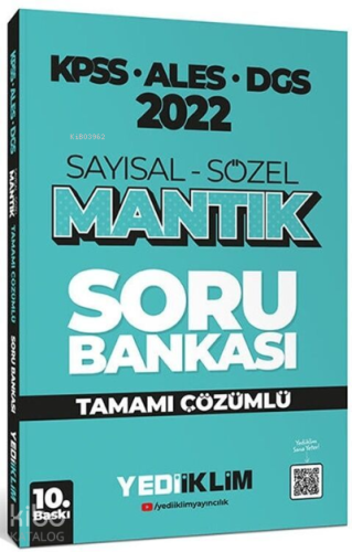 2022 Kpss-Ales-Dgs Sayısal-Sözel Mantık Tam.Çöz.Soru Bankası