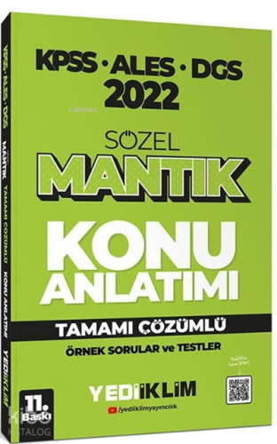 2022 Kpss-Ales-Dgs Sözel Mantık Konu Anlatımı