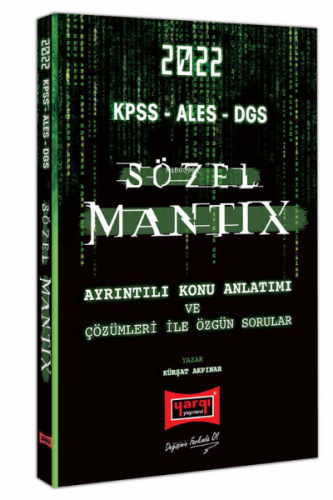 2022 KPSS ALES DGS Sözel Mantıx Ayrıntılı Konu Anlatımı ve Çözümleri ile Özgün Sorula