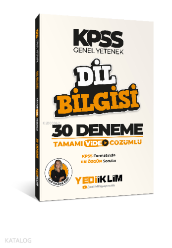 2022 KPSS Dil Bilgisi Tamamı Video Çözümlü 30 Deneme