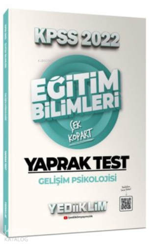 2022 KPSS Eğitim Bilimleri Gelişim Psikolojisi Çek Kopart Yaprak Test