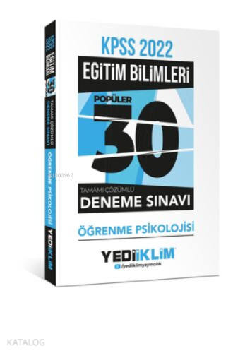 2022 KPSS Eğitim Bilimleri Öğrenme Psikolojisi Tamamı Çözümlü 30 Popül