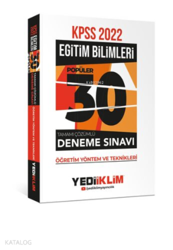 2022 KPSS Eğitim Bilimleri Öğretim Yöntem ve Teknikleri Tamamı Çözümlü