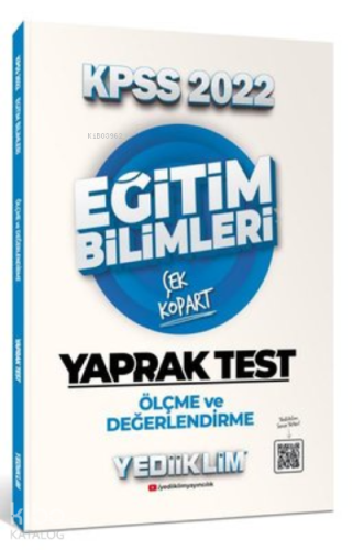 2022 KPSS Eğitim Bilimleri Ölçme ve Değerlendirme Çek Kopart Yaprak Te
