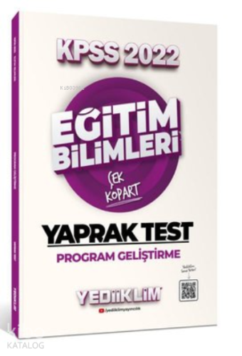 2022 KPSS Eğitim Bilimleri Program Geliştirme Çek Kopart Yaprak Test