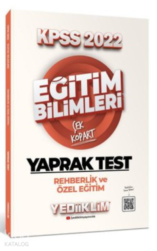 2022 KPSS Eğitim Bilimleri Rehberlik ve Özel Eğitim Çek Kopart Yaprak 