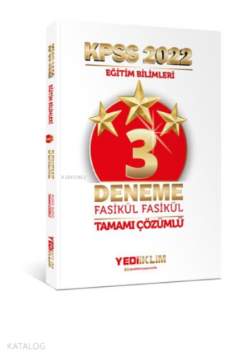 2022 KPSS Eğitim Bilimleri Tamamı Çözümlü Fasikül 3 Yıldız Deneme