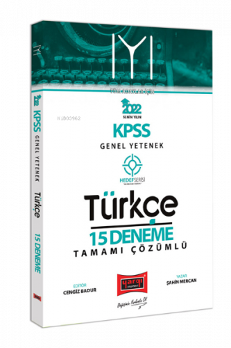 2022 KPSS Genel Yetenek Hedef Serisi IYI Türkçe Tamamı Çözümlü 15 Deneme
