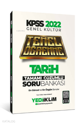 2022 Kpss Gk Tarih Temel Öğrenme Çöz.Soru Bankası