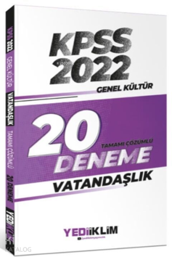 2022 Kpss Gk Vatandaşlık Çöz.20 Deneme