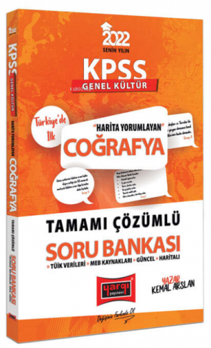 2022 KPSS Harita Yorumlayan Tamamı Çözümlü Coğrafya Soru Bankası
