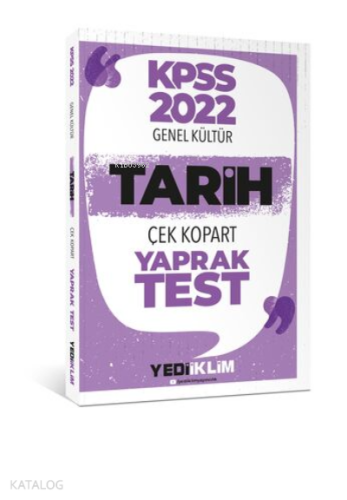 2022 KPSS Lisans Genel Kültür Tarih Çek Kopart Yaprak Test