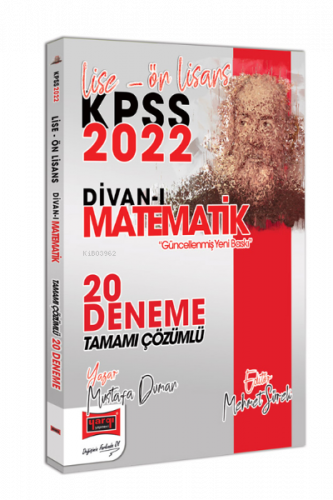 2022 KPSS Lise Ön Lisans Divan-ı Matematik Tamamı Çözümlü 20 Deneme