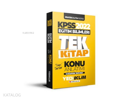 2022 KPSS Pratik Eğitim Serisi Eğitim Bilimleri Tek Kitap Konu Anlatım