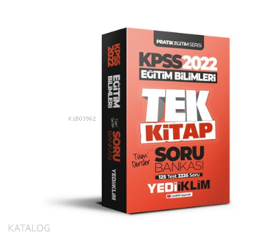 2022 KPSS Pratik Eğitim Serisi Eğitim Bilimleri Tek Kitap Soru Bankası