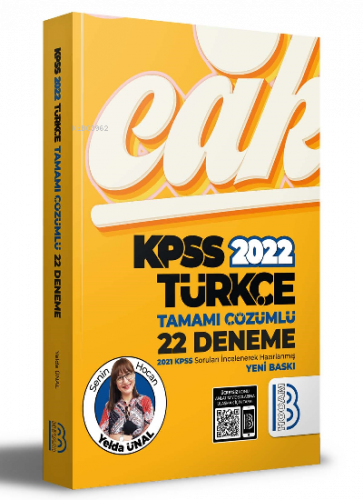2022 KPSS Türkçe Tamamı Çözümlü 22 Deneme