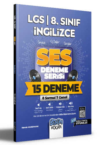 2022 LGS 8.Sınıf İngilizce SES Deneme Serisi 15 Deneme