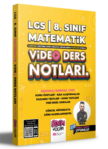 2022 LGS 8.Sınıf Matematik Video Ders Notları (Konu Anlatımı) Benim Hocam Yayınları