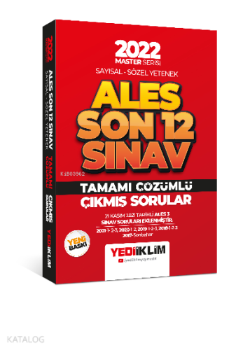 2022 Master Serisi ALES Sayısal Sözel Yetenek Son 12 Sınav Tamamı Çözü