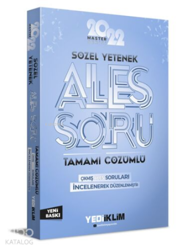 2022 Master Serisi Ales Sözel Yetenek Tamamı Çözümlü Soru Bankası