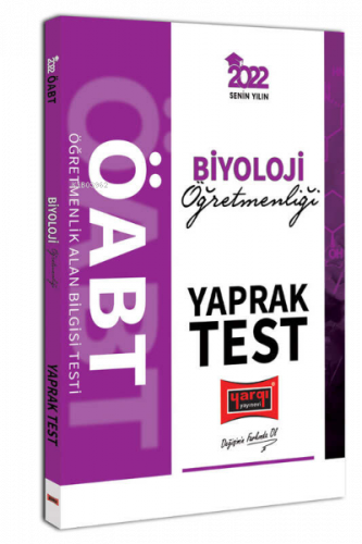 2022 ÖABT Biyoloji Öğretmenliği Yaprak Test