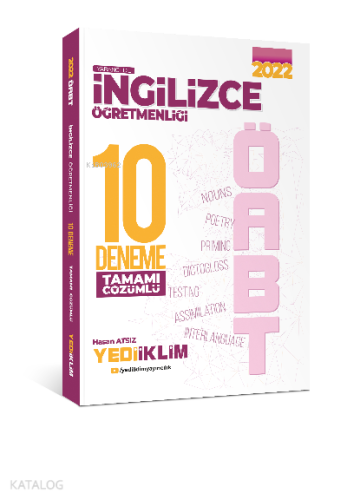2022 ÖABT İngilizce Öğretmenliği Tamamı Çözümlü 10 Deneme