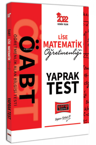 2022 ÖABT Lise Matematik Öğretmenliği Yaprak Test