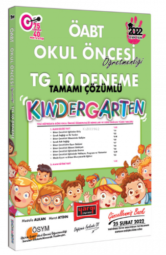 2022 ÖABT Okul Öncesi Öğretmenliği Kindergarten Tamamı Çözümlü 10 TG Deneme