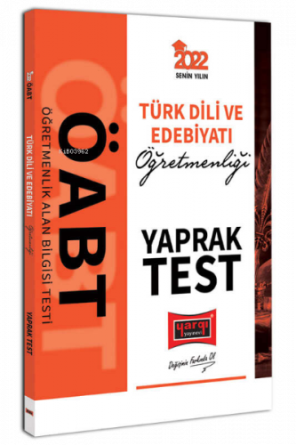 2022 ÖABT Türk Dili ve Edebiyatı Öğretmenliği Yaprak Test