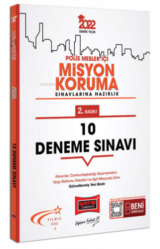 2022 Polis Meslek İçi Misyon Koruma Sınavlarına Hazırlık 10 Deneme Sınavı