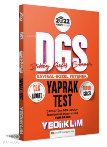 2022 Prestij Serisi Dgs Çek Kopart Yaprak Test