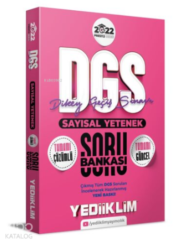 2022 Prestij Serisi Dgs Sayısal Yetenek Tamamı Çözümlü Soru Bankası