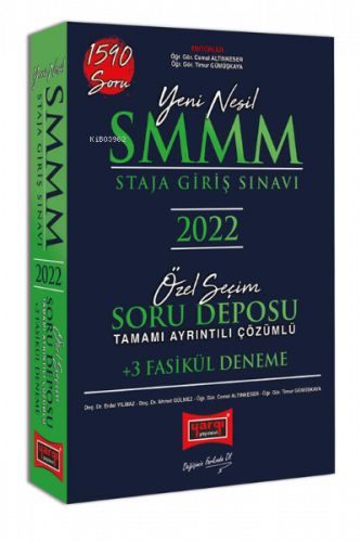 2022 SMMM Staja Giriş Sınavı Tamamı Ayrıntılı Çözümlü Özel Seçim Soru Deposu +3 Fasikül Deneme