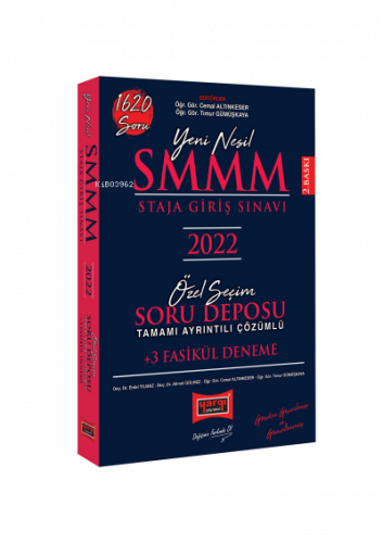 2022 SMMM Staja Giriş Sınavı Tamamı Ayrıntılı Çözümlü Özel Seçim Soru Deposu +3 Fasikül Deneme