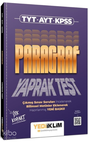 2022 Tyt-Ayt-Kpss Paragraf Çek Kopart Yaprak Test