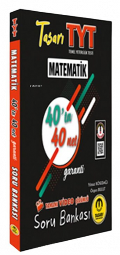 2022 TYT Matematik 40 ta 40 Net Soru Bankası Tasarı Eğitim Yayınları