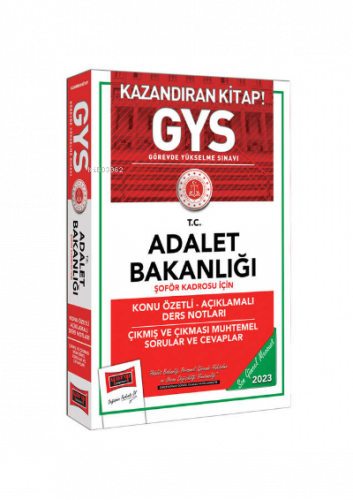 2023 Adalet Bakanlığı Şöför Kadrosu;İçin Konu Özetli Açıklamalı Ders N