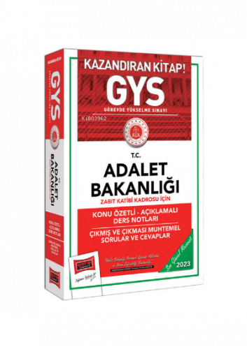 2023 Adalet Bakanlığı Zabıt Katibi Kadrosu;İçin Konu Özetli Açıklamalı