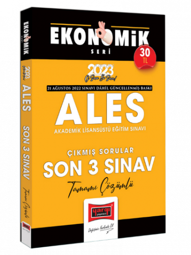2023 ALES Ekonomik Seri Tamamı Çözümlü Son 3 Sınav Çıkmış Sorular
