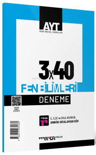 2023 AYT Fen Bilimleri 3x40 Deneme Marka Yayınları