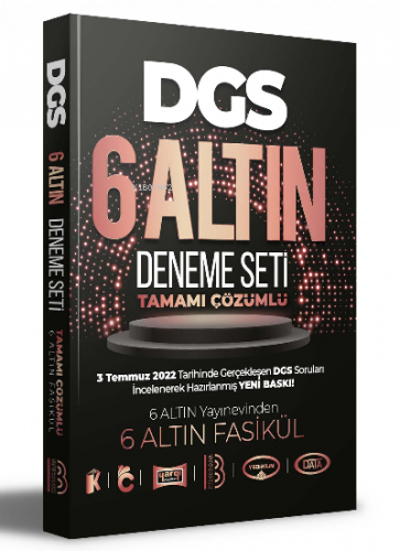 2023 DGS Tamamı Çözümlü 6 Altın Deneme Seti Benim