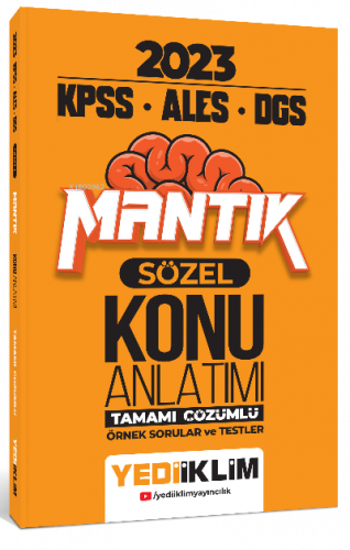 2023 KPSS-ALES-DGS Sözel Mantık Konu Anlatım