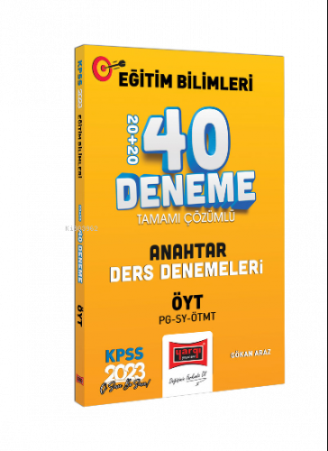2023 KPSS Eğitim Bilimleri ÖYT ve Program Geliştirme - Sınıf Yönetimi - ;Materyal Geliştirme Anahtar Ders Denemeleri Tamamı Çözümlü 20+20 40 Deneme Sınavı