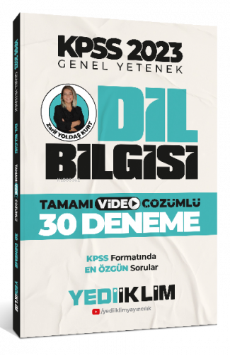 2023 KPSS Genel Yetenek Dil Bilgisi Tamamı Video Çözümlü 30 Deneme