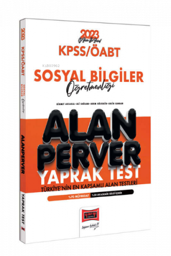 2023 KPSS ÖABT Sosyal Bilgiler Öğretmenliği Alanperver Yaprak Test