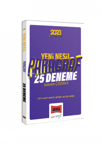 2023 KPSS TYT AYT ALES DGS MSÜ Tamamı Çözümlü Yeni Nesil Paragraf 25 Deneme Sınavı
