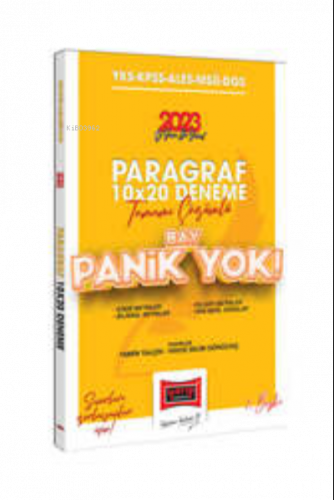 2023 KPSS-YKS-ALES-DGS-MSÜ Panik Yok Tamamı Çözümlü 10x20 Paragraf Deneme
