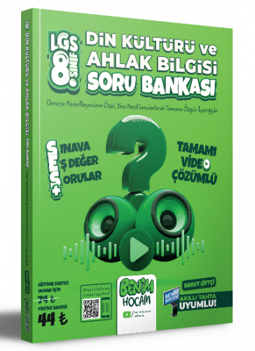 2023 LGS 8.Sınıf Din Kültürü ve Ahlak Bilgisi Tamamı Video Çözümlü Soru Bankası